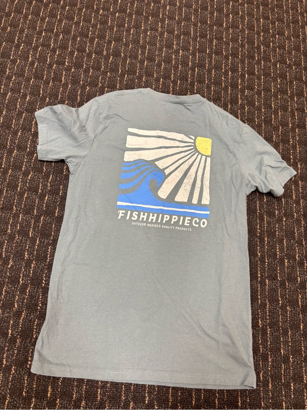 Fish Hippie Co. Kids' Gray Graphic Tee - Sun & Wave